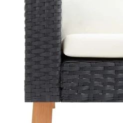 vidaXL - Tuinbank - Zwart - Poly rattan Hot