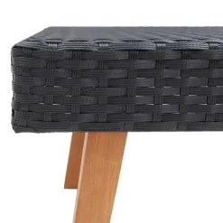 vidaXL - Tuinbank - Zwart - Poly rattan Hot