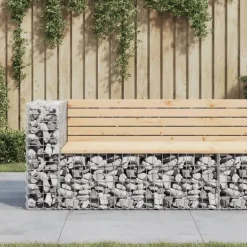 vidaXL - Tuinbank schanskorfontwerp - Massief grenenhout - 122x71x65,5 cm Outlet