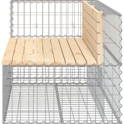 vidaXL - Tuinbank schanskorfontwerp - Massief grenenhout - 122x71x65,5 cm Outlet