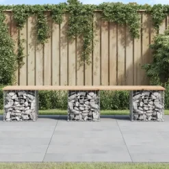 vidaXL - Tuinbank schanskorfontwerp - Massief grenenhout - 203x44x42 cm Clearance