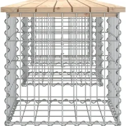 vidaXL - Tuinbank schanskorfontwerp - Massief grenenhout - 203x44x42 cm Clearance