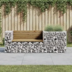 vidaXL - Tuinbank schanskorfontwerp - Geïmpregneerd grenenhout - 192x71x65,5 cm Discount