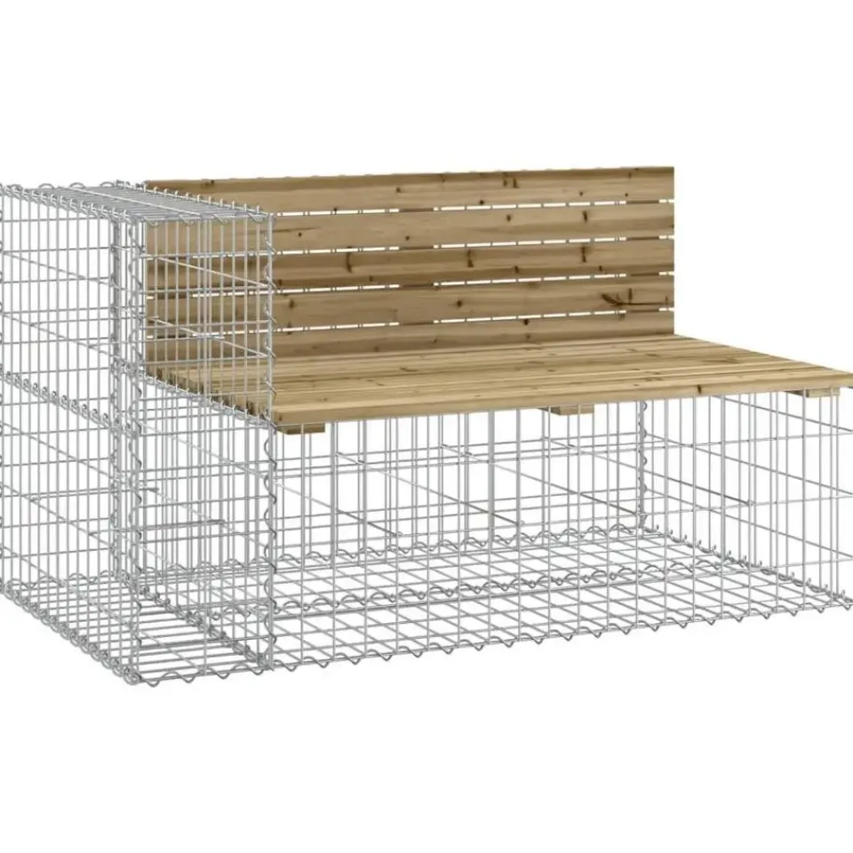 vidaXL - Tuinbank schanskorfontwerp - Geïmpregneerd grenenhout - 192x71x65,5 cm Discount