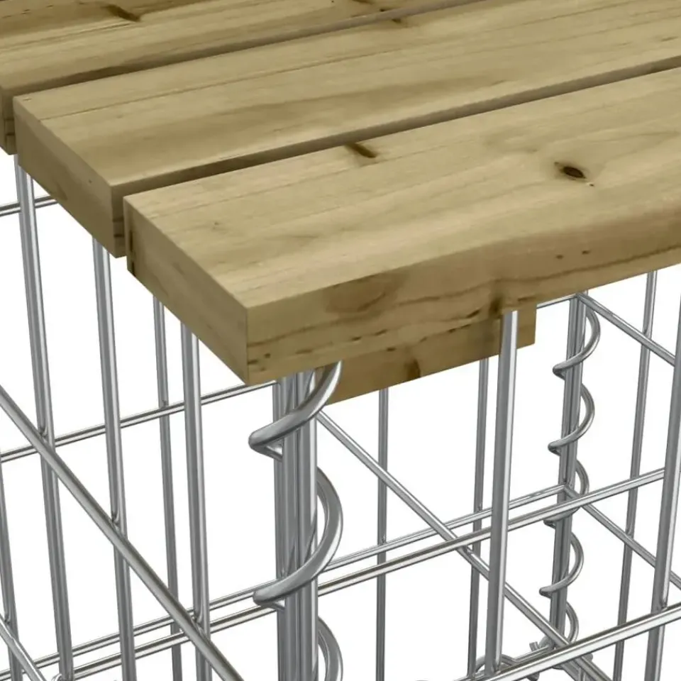 vidaXL - Tuinbank schanskorfontwerp - Geïmpregneerd grenenhout - 192x71x65,5 cm Discount