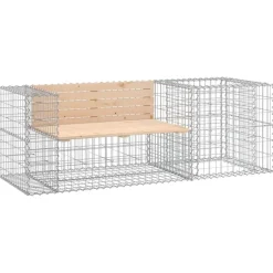vidaXL - Tuinbank schanskorfontwerp - Massief grenenhout - 192x71x65,5 cm Discount