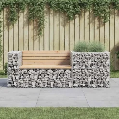 vidaXL - Tuinbank schanskorfontwerp - Massief grenenhout - 192x71x65,5 cm Discount