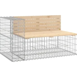 vidaXL - Tuinbank schanskorfontwerp - Massief grenenhout - 244x71x65,5 cm Hot