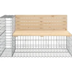 vidaXL - Tuinbank schanskorfontwerp - Massief grenenhout - 244x71x65,5 cm Hot