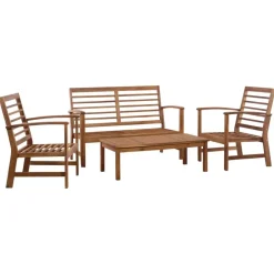 vidaXL - Tuinbank Set - Bruin - Hout Sale