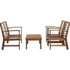 vidaXL - Tuinbank Set - Bruin - Hout Sale