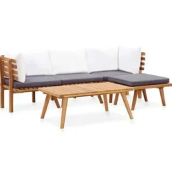 vidaXL - Tuinbank Set - Bruin - Acaciahout Online