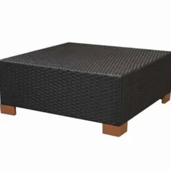 vidaXL - Tuinbank Set - Zwart - Poly rattan Clearance