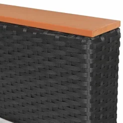 vidaXL - Tuinbank Set - Zwart - Poly rattan Clearance