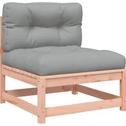 vidaXL - Tuinbank zonder armleuningen - Bruin - Hout - Met kussens en voetenbank Hot