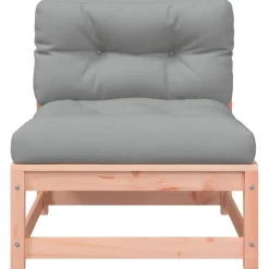 vidaXL - Tuinbank zonder armleuningen - Bruin - Hout - Met kussens en voetenbank Hot