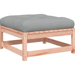 vidaXL - Tuinbank zonder armleuningen - Bruin - Hout - Met kussens en voetenbank Hot