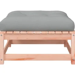 vidaXL - Tuinbank zonder armleuningen - Bruin - Hout - Met kussens en voetenbank Hot