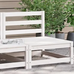 vidaXL - Tuinbank zonder armleuningen - Wit - Grenenhout - 70x70 67 cm Sale