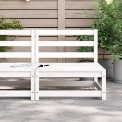 vidaXL - Tuinbank zonder armleuningen - Wit - Grenenhout - 70x70 67 cm Sale