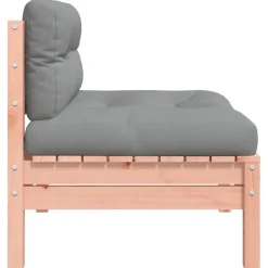 vidaXL - Tuinbanken zonder armleuningen - Bruin - Hout - 2 stuks - Met kussens Outlet