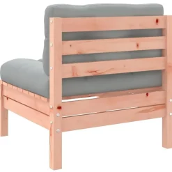 vidaXL - Tuinbanken zonder armleuningen - Bruin - Hout - 2 stuks - Met kussens Outlet