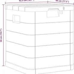 vidaXL - Tuinbox - Antraciet - Kunststof Sale
