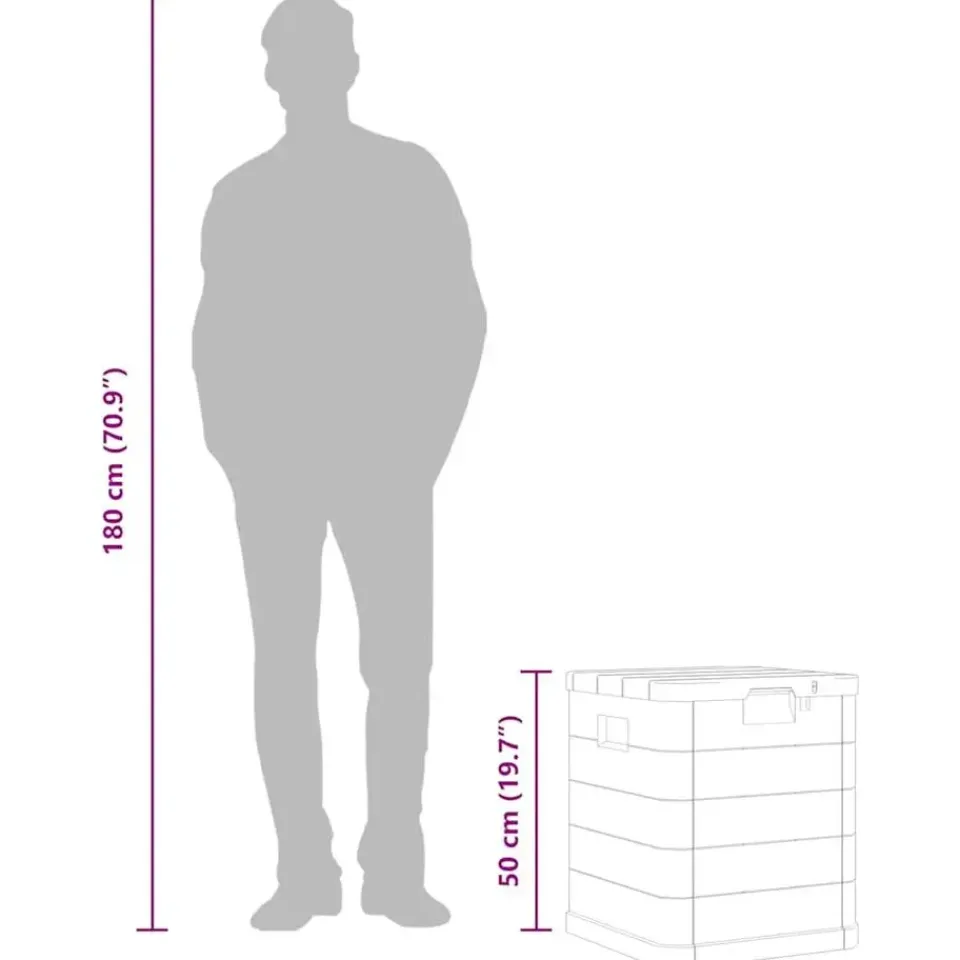 vidaXL - Tuinbox - Antraciet - Kunststof Sale