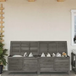 vidaXL - Tuinbox - Antraciet - Bewerkt hout Best
