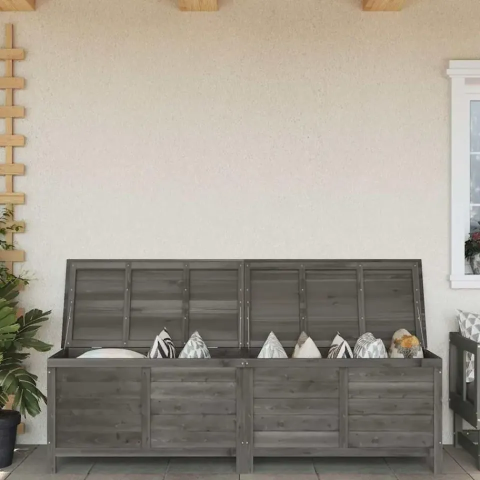 vidaXL - Tuinbox - Antraciet - Bewerkt hout Best