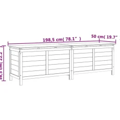 vidaXL - Tuinbox - Antraciet - Bewerkt hout Best