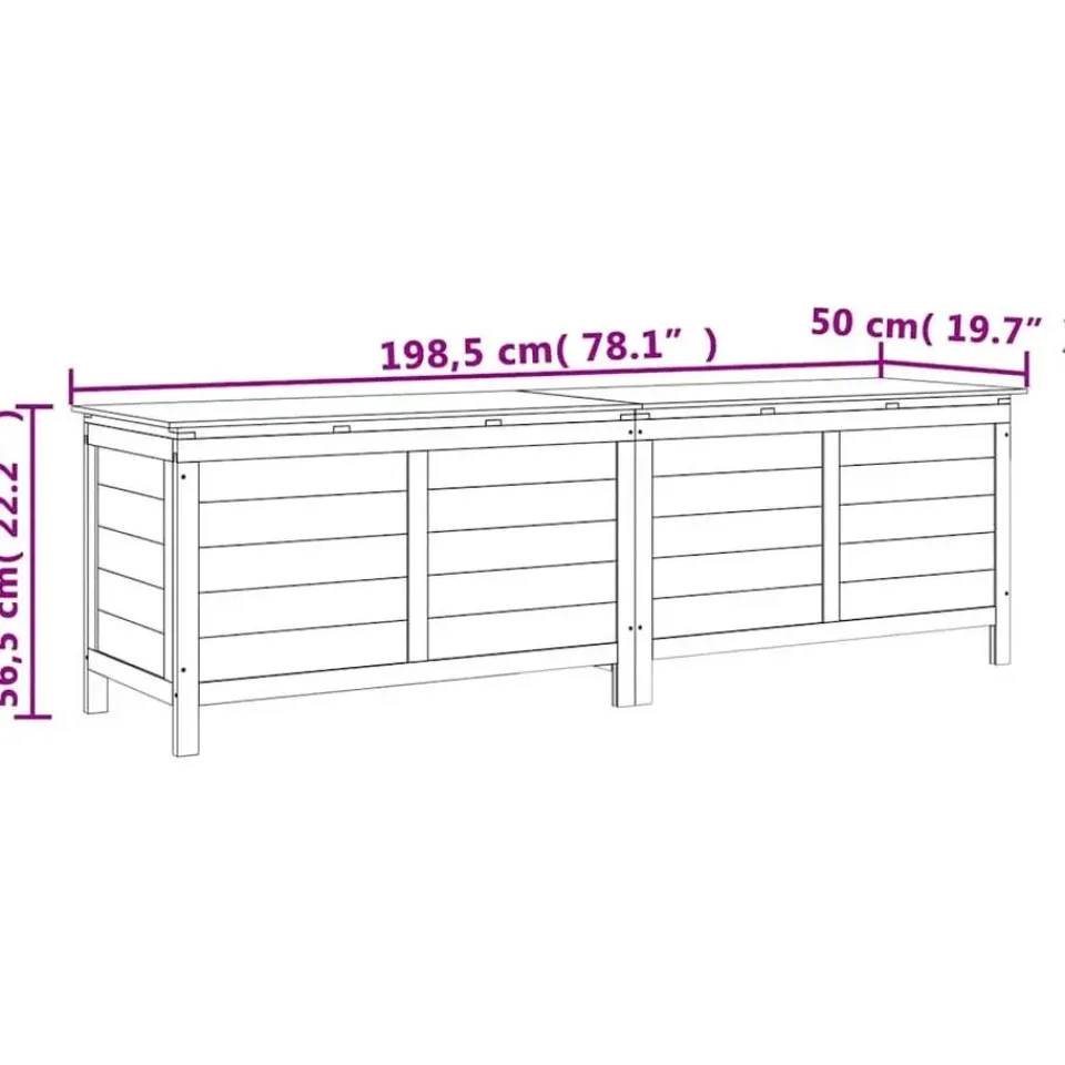vidaXL - Tuinbox - Antraciet - Bewerkt hout Best