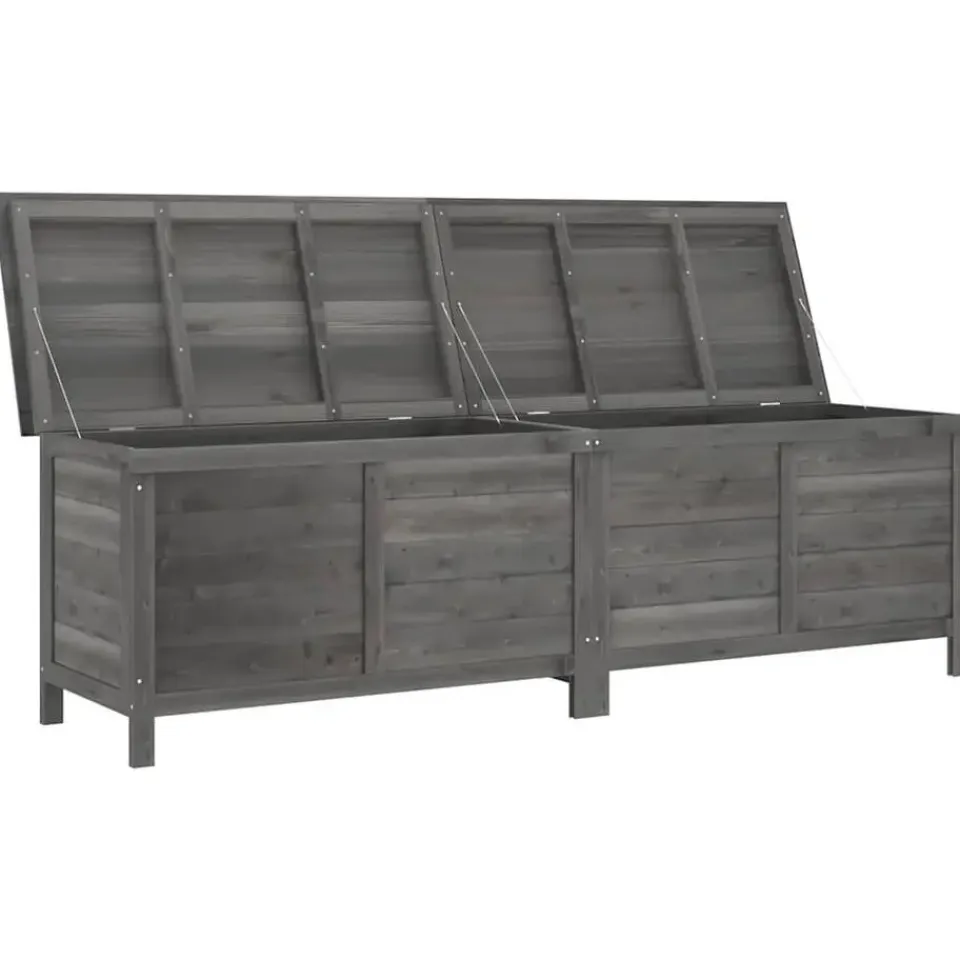 vidaXL - Tuinbox - Antraciet - Bewerkt hout Best