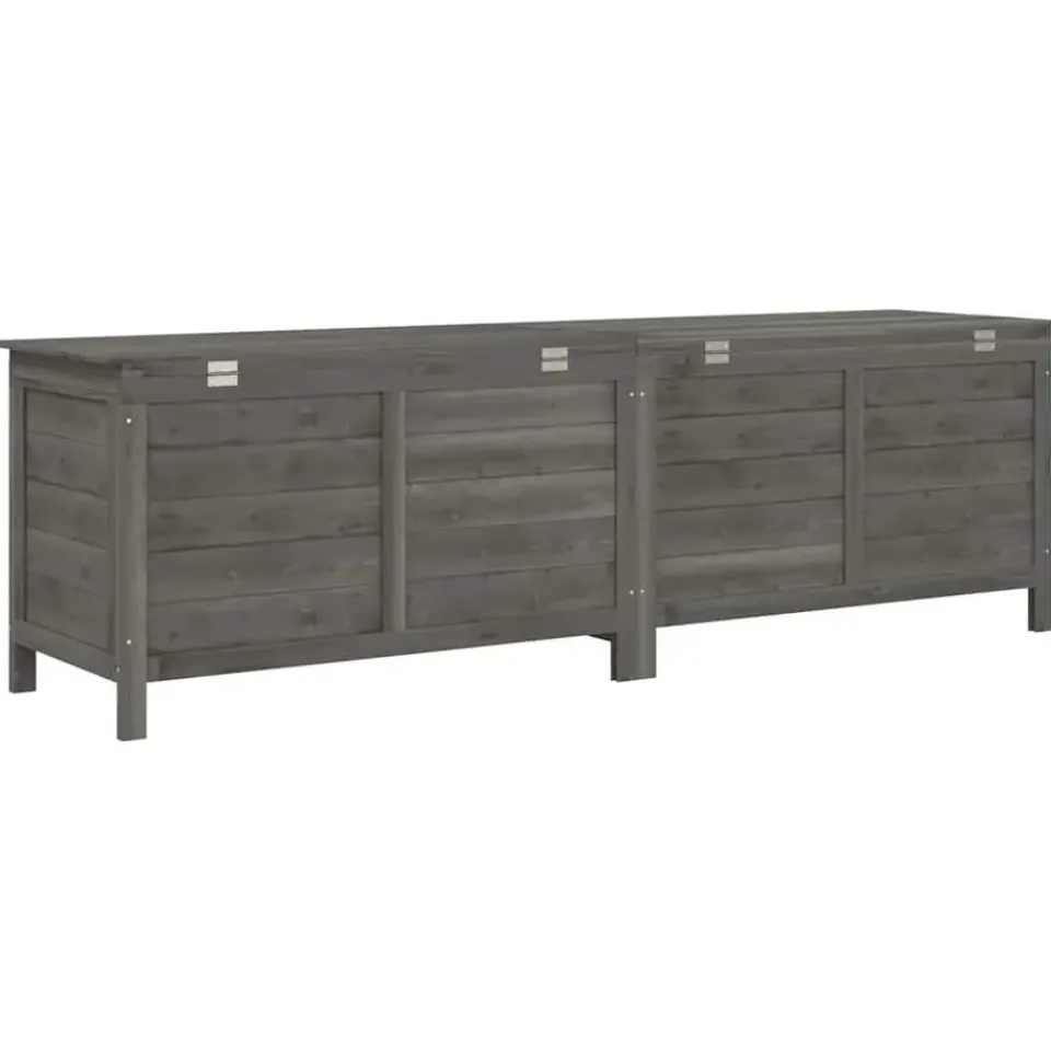 vidaXL - Tuinbox - Antraciet - Bewerkt hout Best