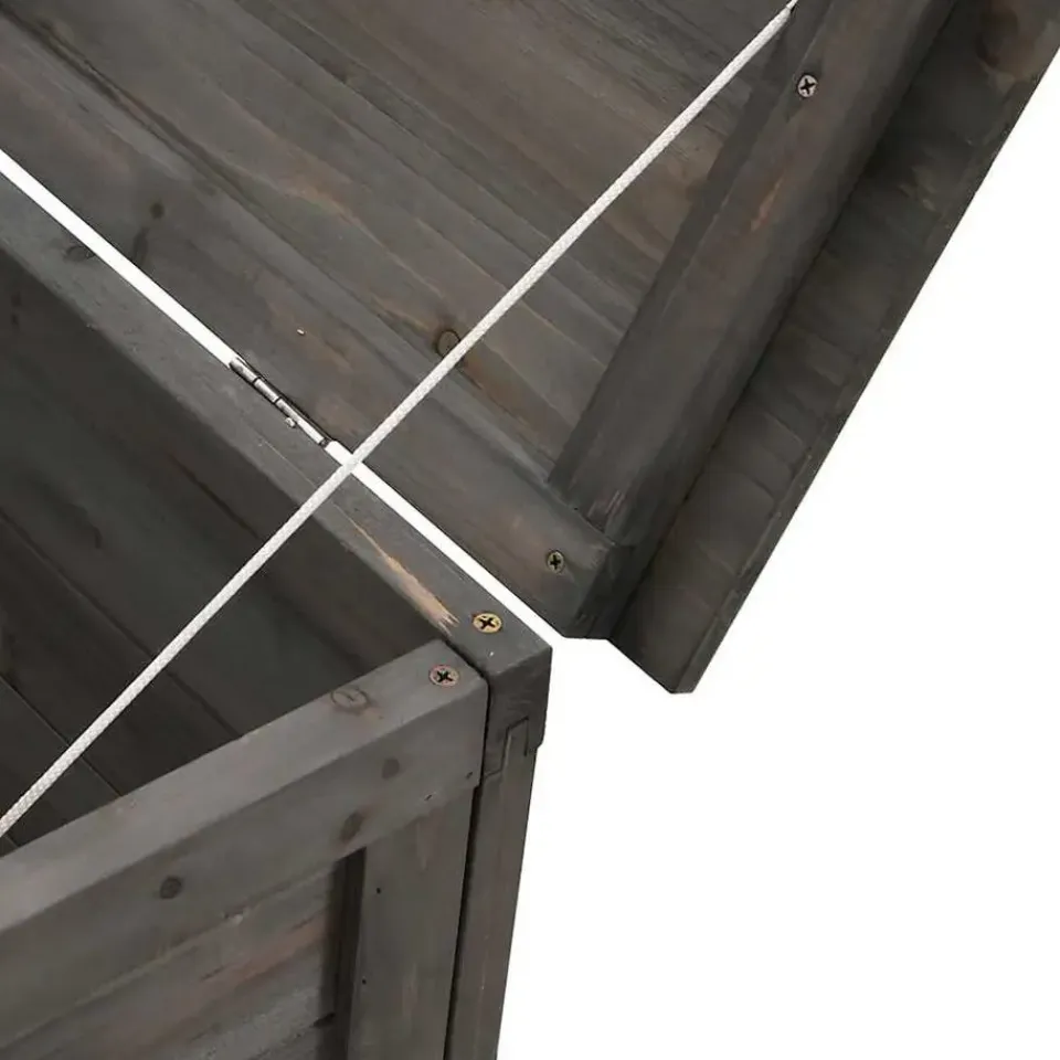 vidaXL - Tuinbox - Antraciet - Bewerkt hout Best