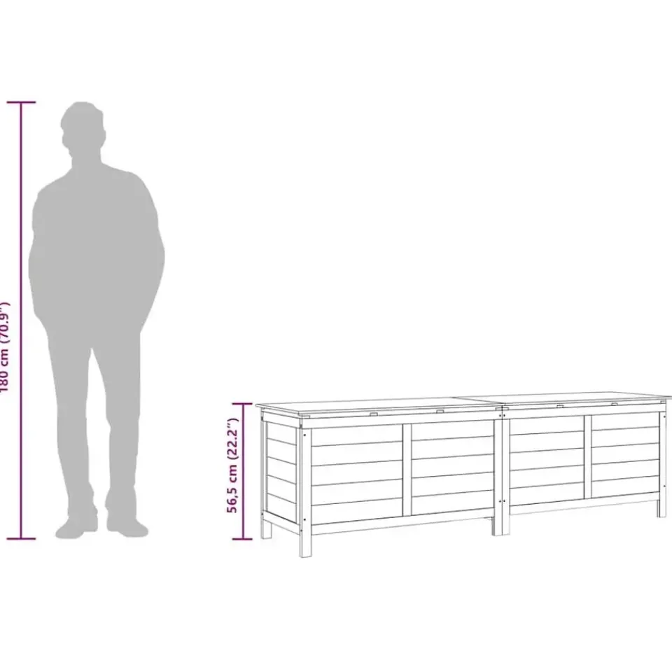 vidaXL - Tuinbox - Antraciet - Bewerkt hout Best