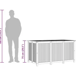 vidaXL - Tuinbox - Bruin - Acaciahout Best