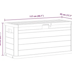 vidaXL - Tuinbox - Bruin - Kunststof