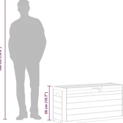 vidaXL - Tuinbox - Bruin - Kunststof