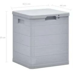 vidaXL - Tuinbox - Grijs - Kunststof