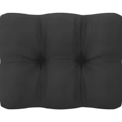 vidaXL - Tuinhoekbank - Grijs - Grenenhout - Met antracietkleurige kussens Online