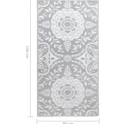 vidaXL - Tuinkleed - Grijs - Polyetheen - 80 x 150 cm New