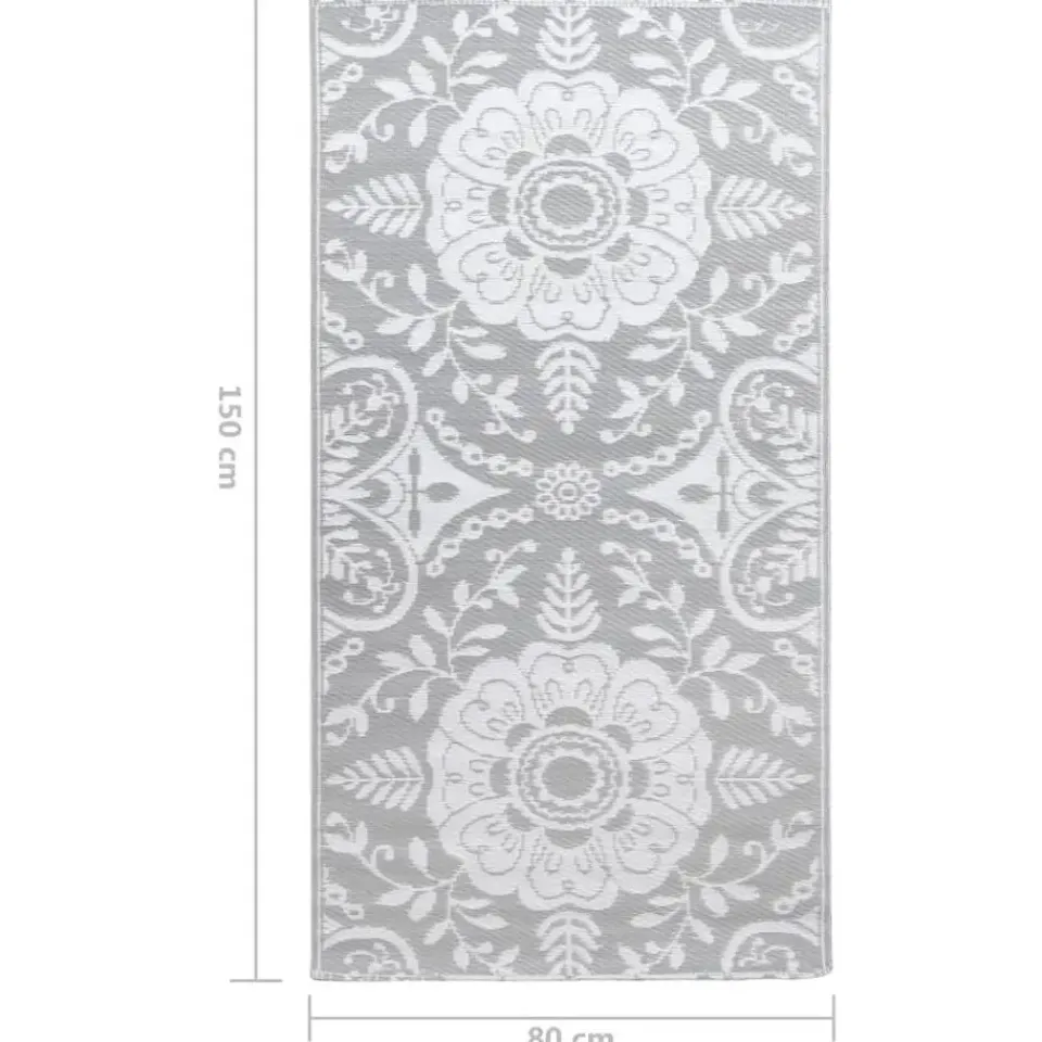 vidaXL - Tuinkleed - Grijs - Polyetheen - 80 x 150 cm New