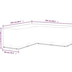 vidaXL - Tuinmeubel Hoes - Zwart - Polyetheen - 250 x 250 x 90 cm Sale