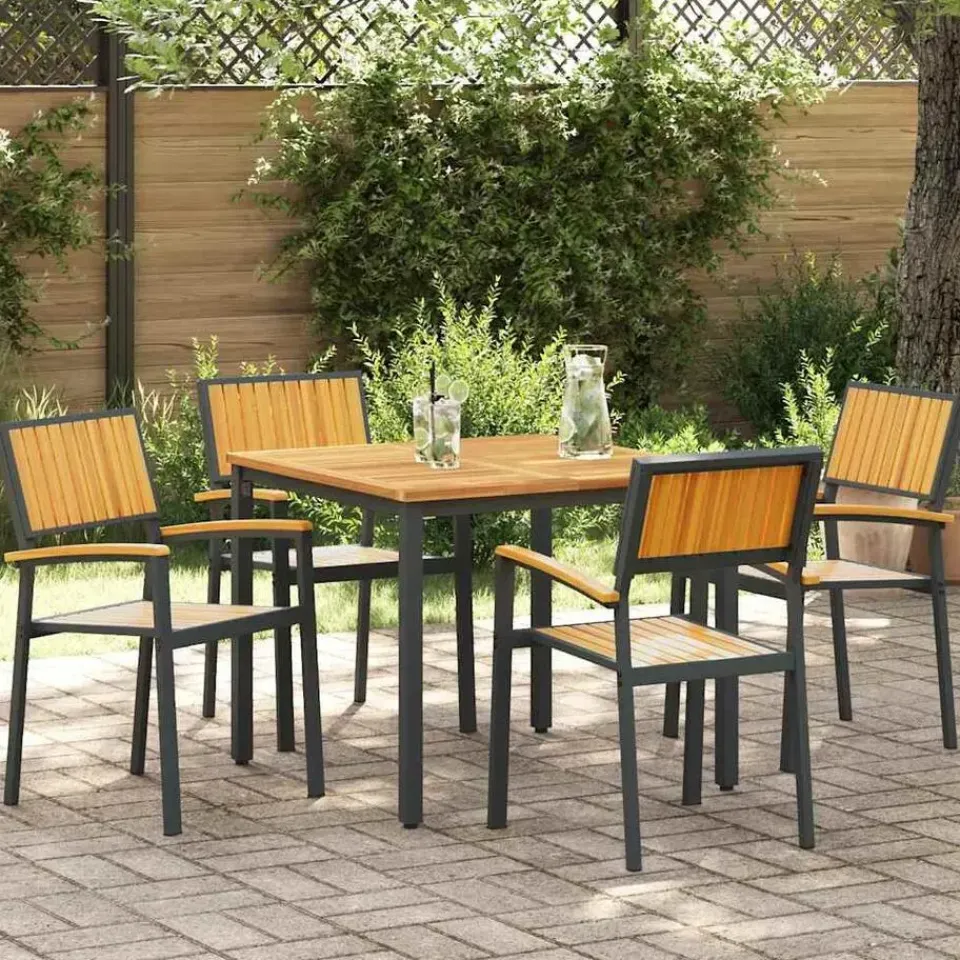 vidaXL - Tuinmeubelen - Bruin - Massief acaciahout - 56 x 57 x 87cm Discount