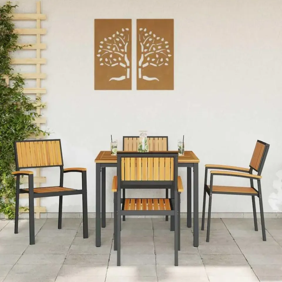 vidaXL - Tuinmeubelen - Bruin - Massief acaciahout - 56 x 57 x 87cm Discount