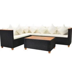 vidaXL - Tuinmeubilair - Zwart - Poly rattan Hot