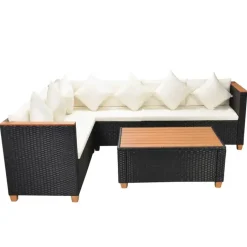 vidaXL - Tuinmeubilair - Zwart - Poly rattan Hot