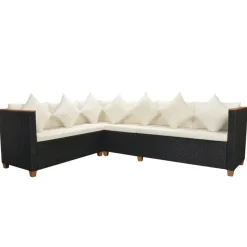 vidaXL - Tuinmeubilair - Zwart - Poly rattan Hot