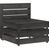 vidaXL - Tuinmiddenbank pallet - Grijs - Geïmpregneerd grenenhout - 60x70x66 cm Clearance